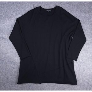 OSKA Top Shirt Women's 4 Black 100% Wool Tunic